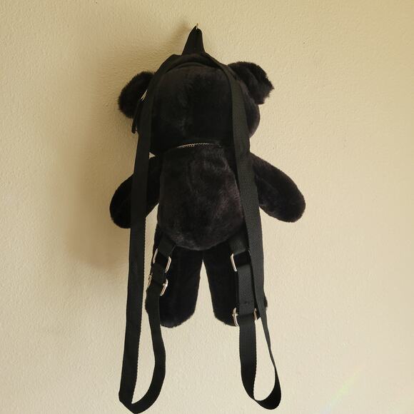 Hot Topic Black Teddy Bear Plush Backpack - Picture 4 of 5